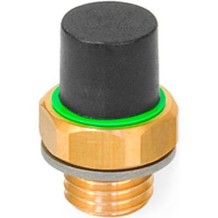 J.W. WINCO Brass Breather Valve with Plastic Cap - M12 x 1.5 Thread - J.W. Winco 883-M12X1.5-20-B-MS 883-M12X1.5-20-B-MS